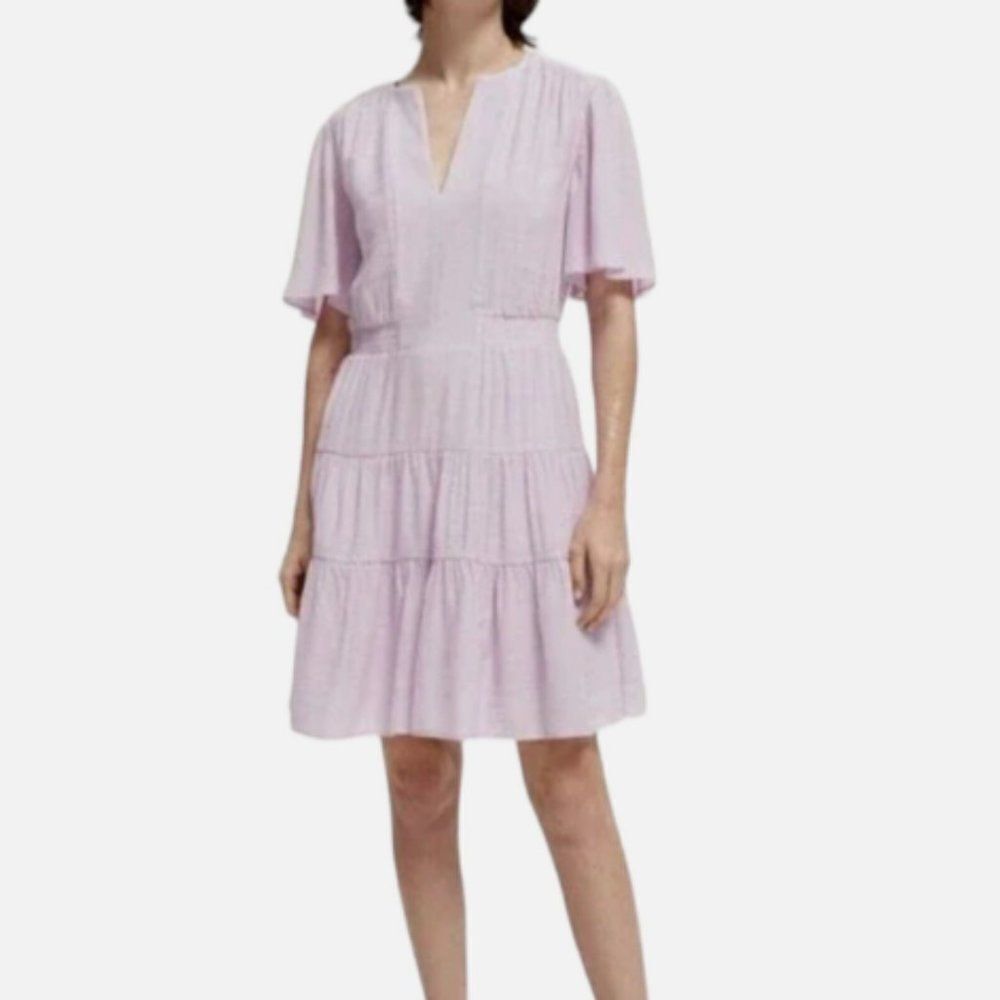 Scotch & Soda Light Lavender Tiered Dress